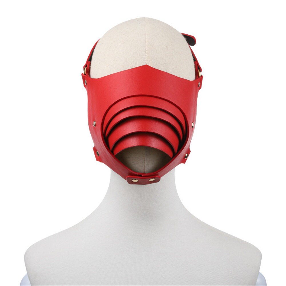 Red Don't Speak RetractableaRed Don't Speak Retractable Mask, Bdsm mask, foreplay mask Mask - TB-BondMen Face Mask