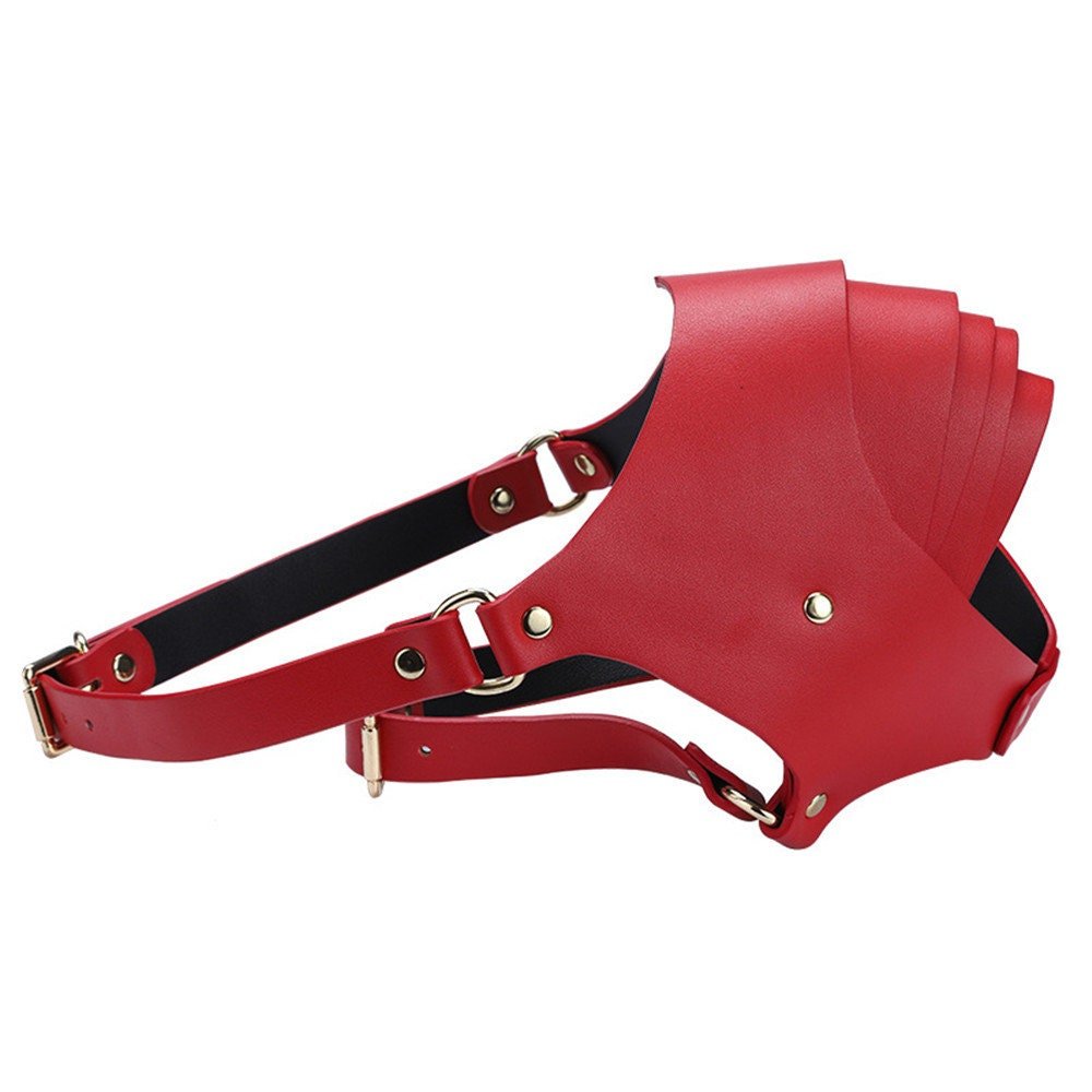 Red Don't Speak Retractable Mask, Bdsm mask, foreplay mask