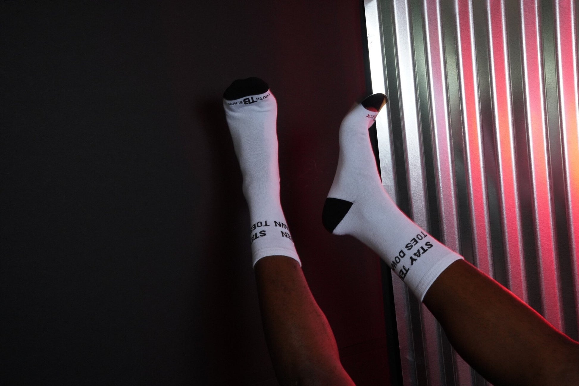 Stay Ten Toes Down Crew Socks, men's socks, comfortable socks