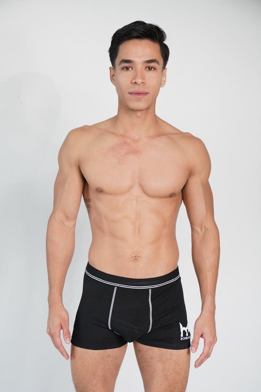 White-Lined Boxer Briefs - TB-BondMen